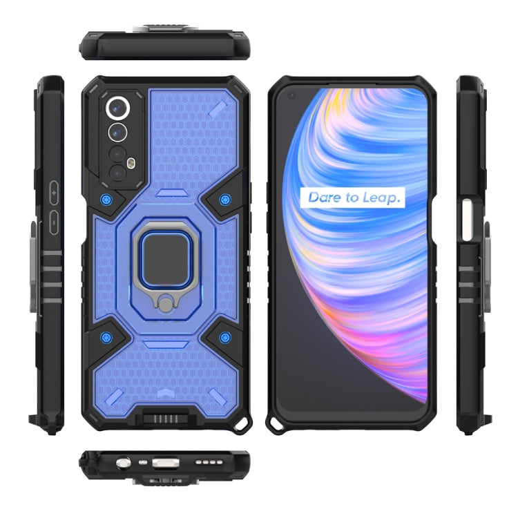For OPPO Realme 7 Space PC+TPU Shockproof Phone Case with Ring Holder