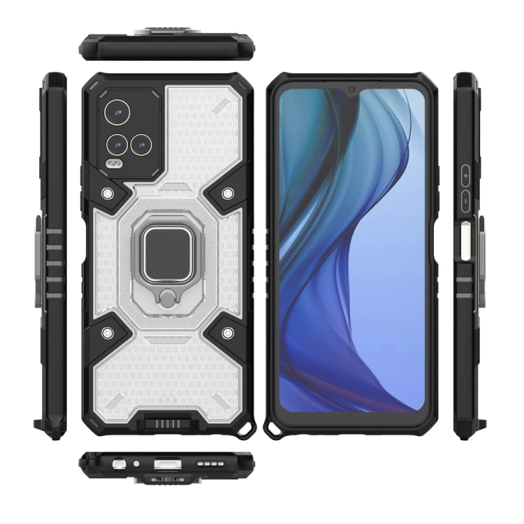 For vivo Y21 Space PC+TPU Shockproof Phone Case with Ring Holder