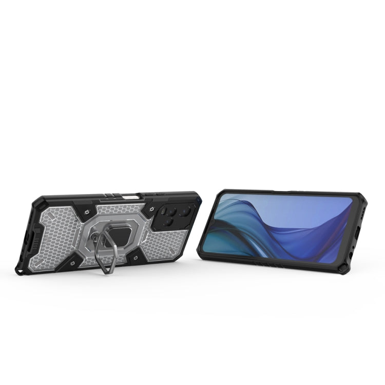 For vivo Y21 Space PC+TPU Shockproof Phone Case with Ring Holder