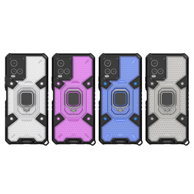 For vivo Y21 Space PC+TPU Shockproof Phone Case with Ring Holder