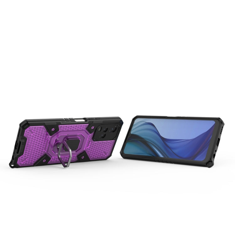 For vivo Y21 Space PC+TPU Shockproof Phone Case with Ring Holder