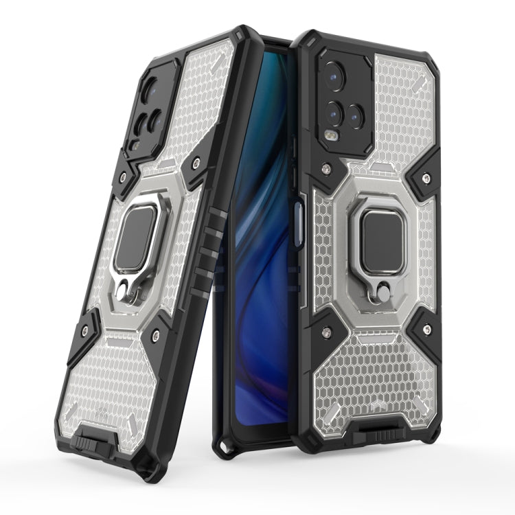 For vivo Y21 Space PC+TPU Shockproof Phone Case with Ring Holder