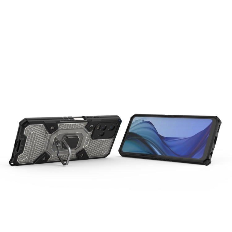 For vivo Y21 Space PC+TPU Shockproof Phone Case with Ring Holder