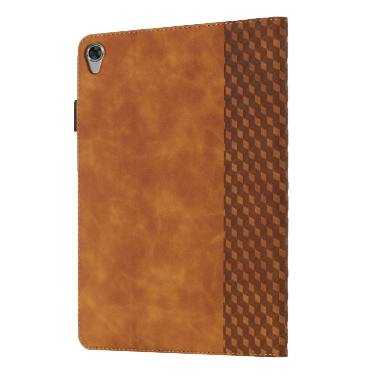 For Lenovo Tab M8 (3rd Gen) Rhombus Skin Feel Flip Tablet Leather Case