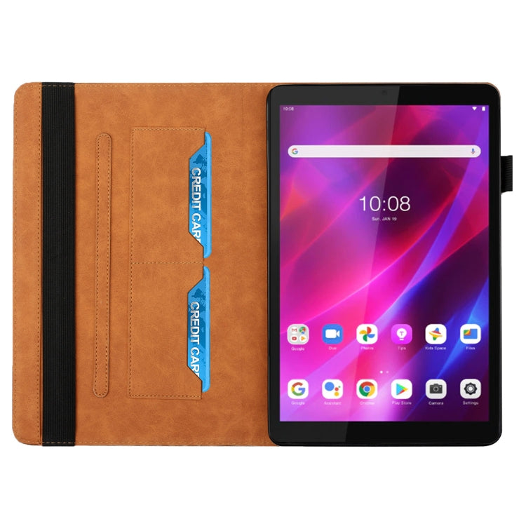 For Lenovo Tab M8 (3rd Gen) Rhombus Skin Feel Flip Tablet Leather Case