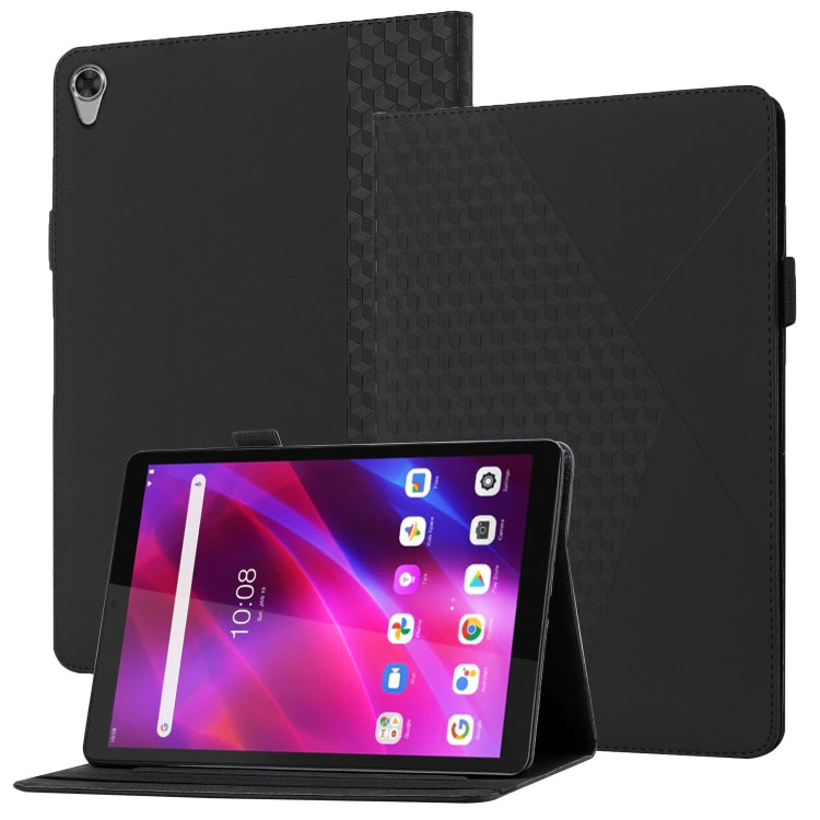 For Lenovo Tab M8 (3rd Gen) Rhombus Skin Feel Flip Tablet Leather Case