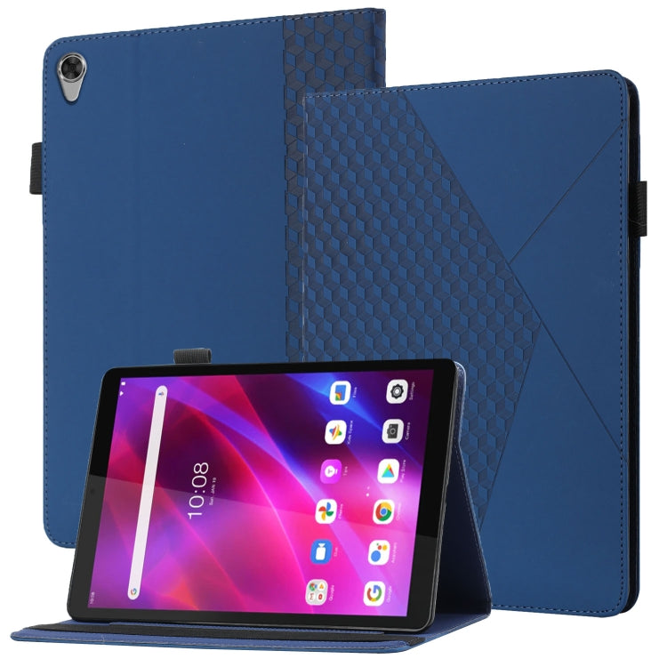 For Lenovo Tab M8 (3rd Gen) Rhombus Skin Feel Flip Tablet Leather Case