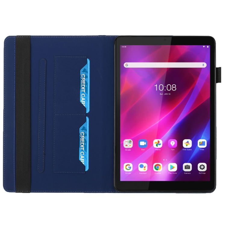 For Lenovo Tab M8 (3rd Gen) Rhombus Skin Feel Flip Tablet Leather Case