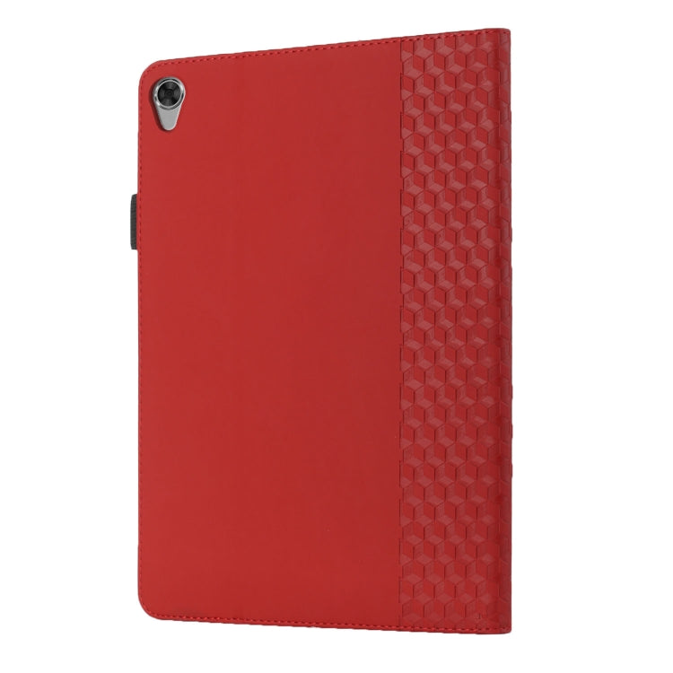 For Lenovo Tab M8 (3rd Gen) Rhombus Skin Feel Flip Tablet Leather Case