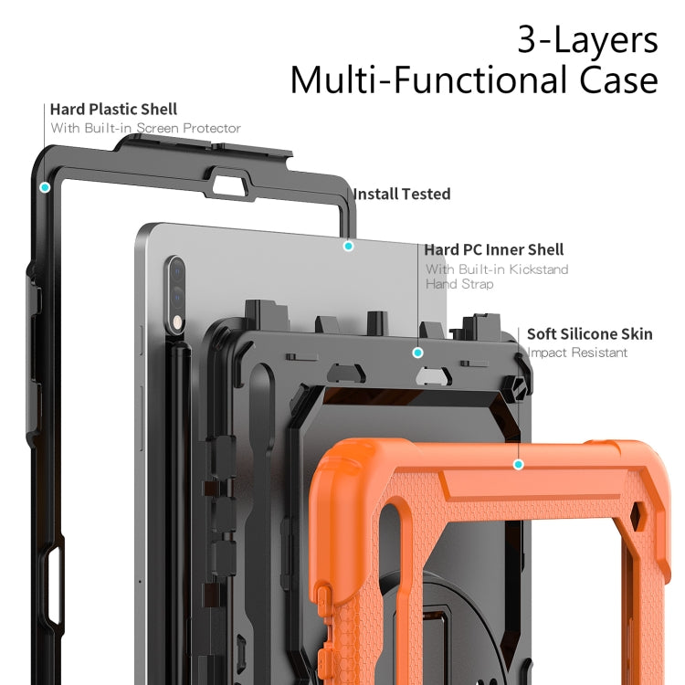For Samsung Galaxy Tab S8+ 12.4 inch SM-X800 Silicone + PC Tablet Case