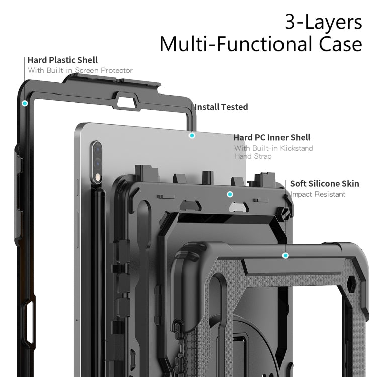 For Samsung Galaxy Tab S8+ 12.4 inch SM-X800 Silicone + PC Tablet Case