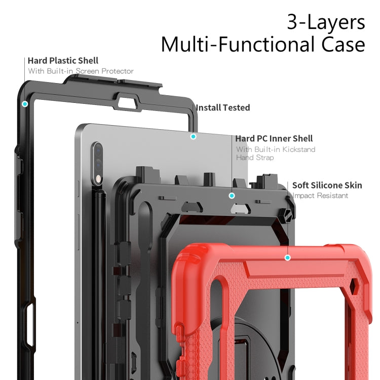 For Samsung Galaxy Tab S8+ 12.4 inch SM-X800 Silicone + PC Tablet Case