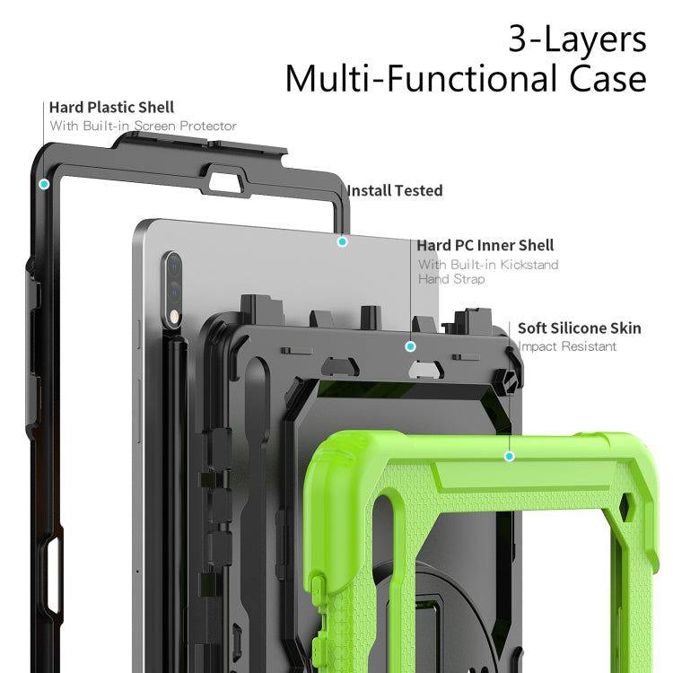 For Samsung Galaxy Tab S8+ 12.4 inch SM-X800 Silicone + PC Tablet Case