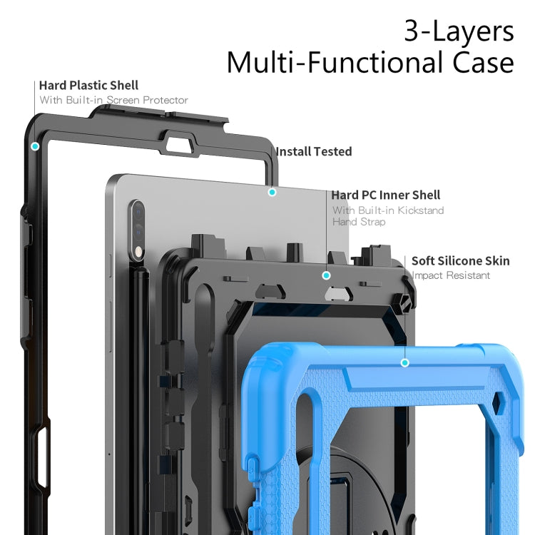 For Samsung Galaxy Tab S8+ 12.4 inch SM-X800 Silicone + PC Tablet Case