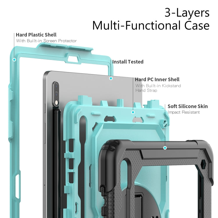 For Samsung Galaxy Tab S8+ 12.4 inch SM-X800 Silicone + PC Tablet Case