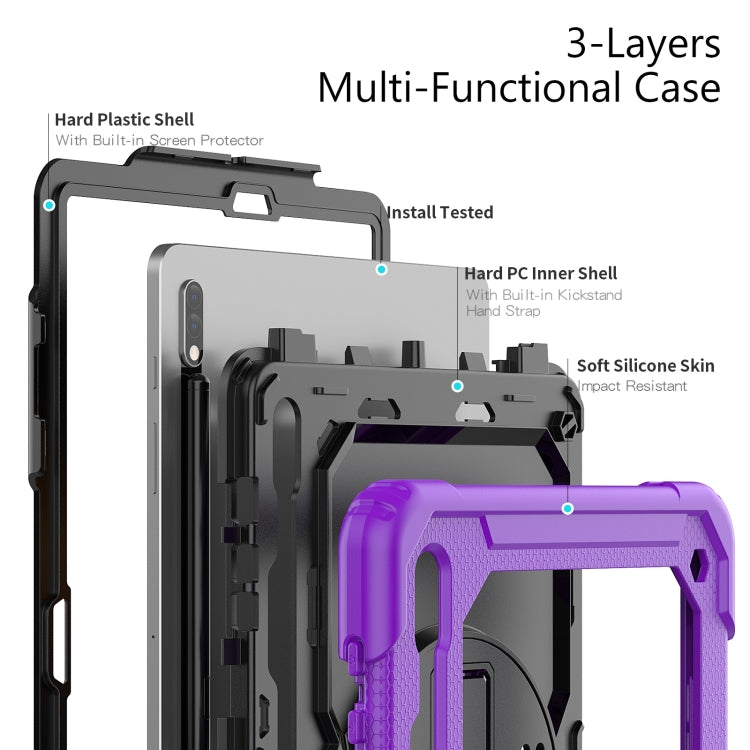 For Samsung Galaxy Tab S8+ 12.4 inch SM-X800 Silicone + PC Tablet Case