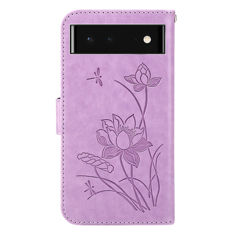 For Google Pixel 7 5G Lotus Embossed Leather Phone Case