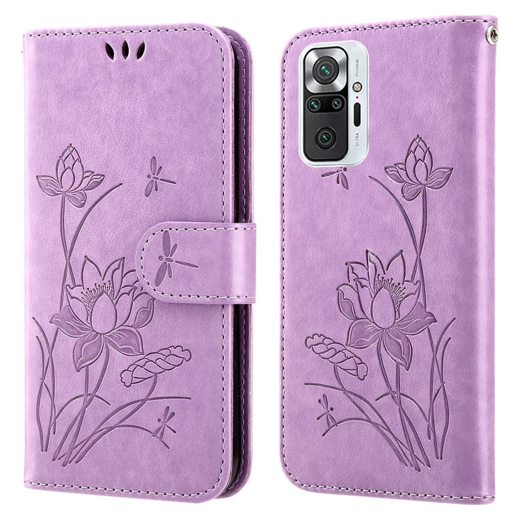 For Xiaomi Redmi Note 9 Pro / Pro Max Lotus Embossed Leather Phone Case
