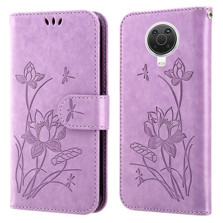 For Nokia G20 / G10 / 6.3 Lotus Embossed Leather Phone Case
