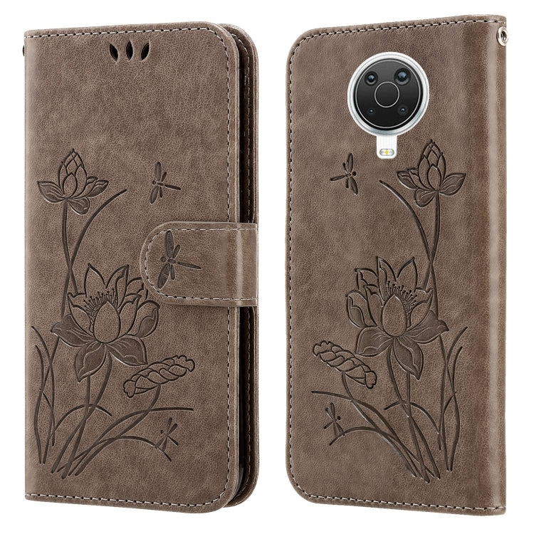 For Nokia G20 / G10 / 6.3 Lotus Embossed Leather Phone Case
