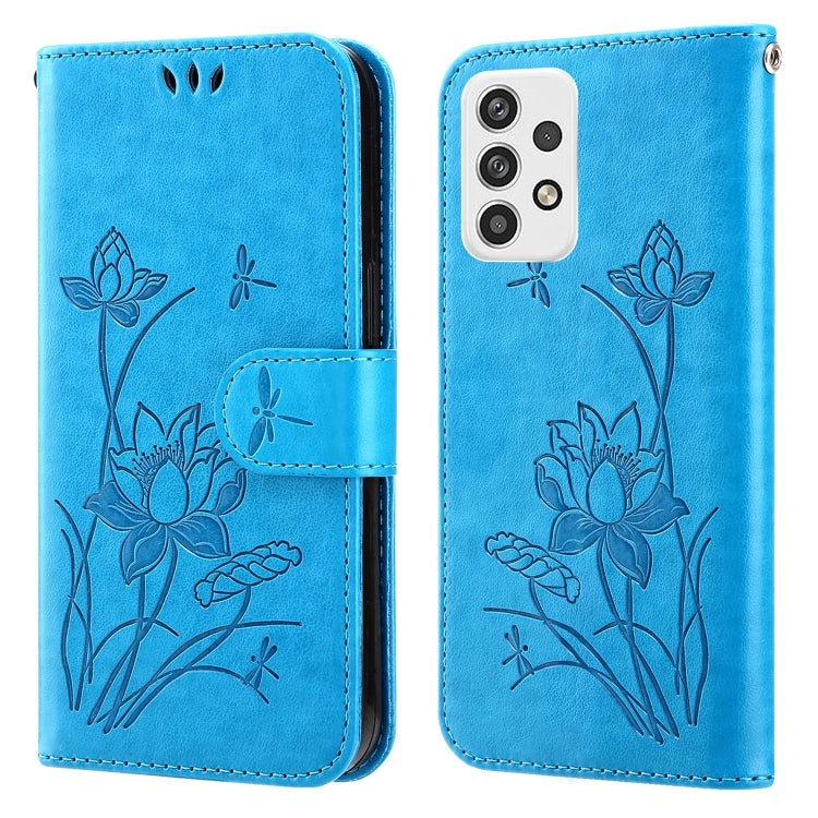 For Samsung Galaxy A52s 5G / A52 5G / 4G Lotus Embossed Leather Phone Case