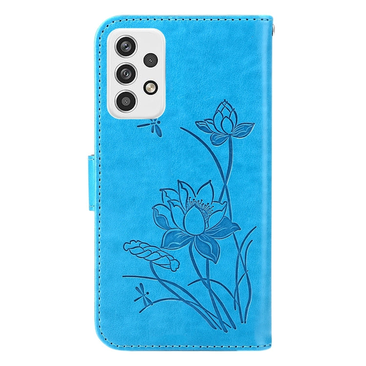 For Samsung Galaxy A52s 5G / A52 5G / 4G Lotus Embossed Leather Phone Case