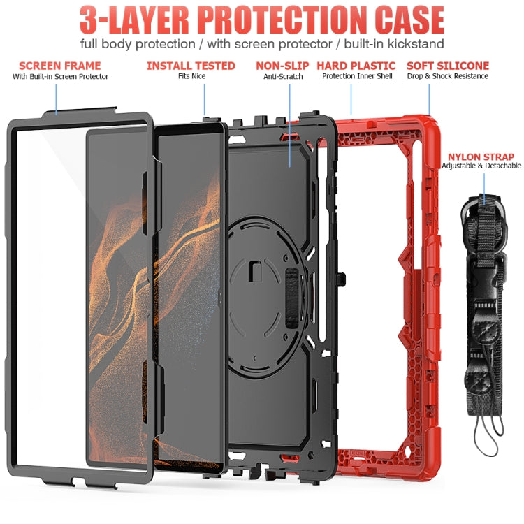 For Samsung Galaxy Tab S8 Ultra 14.6 inch SM-X900 Silicone + PC Tablet Case