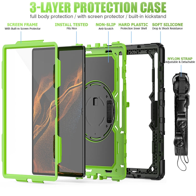 For Samsung Galaxy Tab S8 Ultra 14.6 inch SM-X900 Silicone + PC Tablet Case