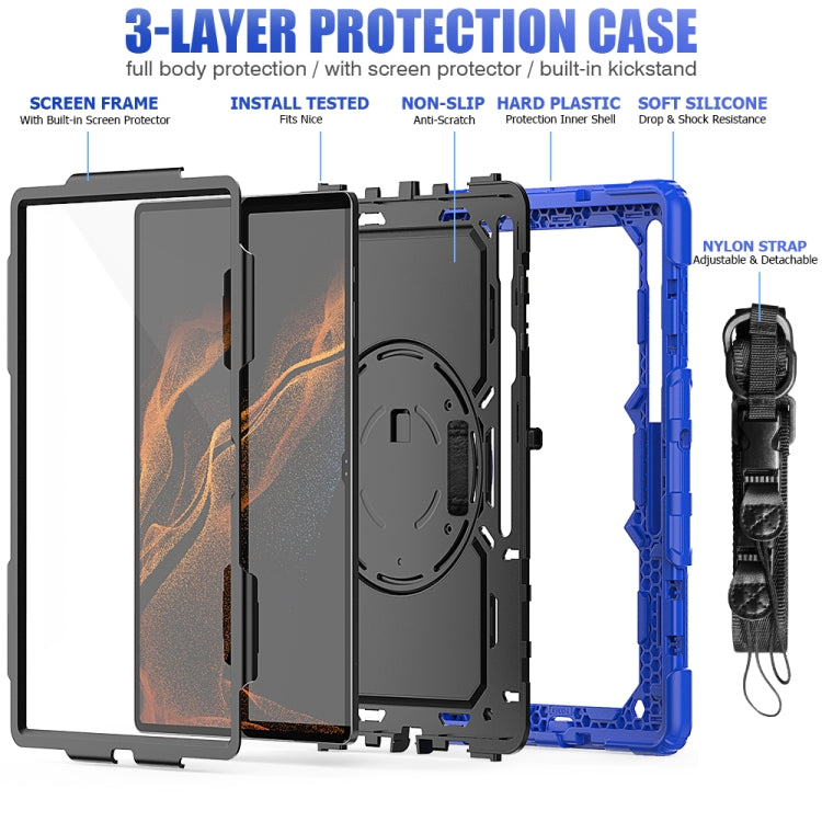 For Samsung Galaxy Tab S8 Ultra 14.6 inch SM-X900 Silicone + PC Tablet Case