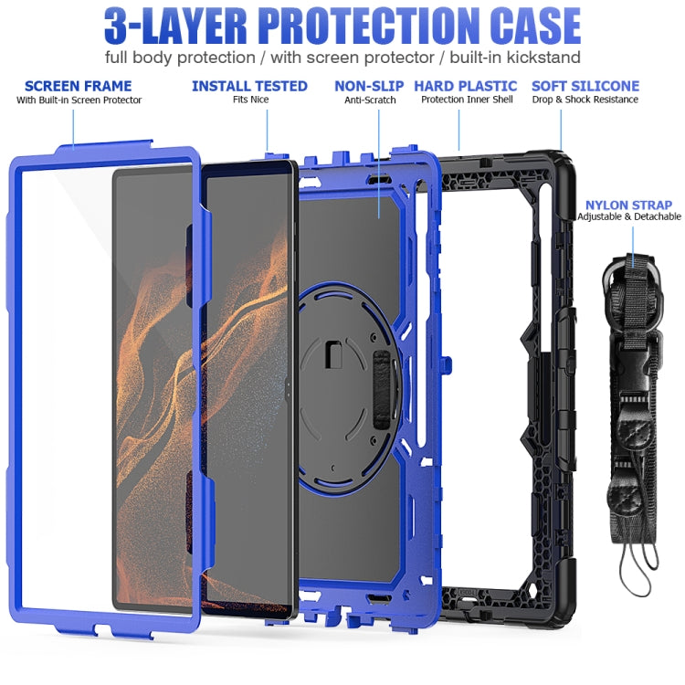 For Samsung Galaxy Tab S8 Ultra 14.6 inch SM-X900 Silicone + PC Tablet Case