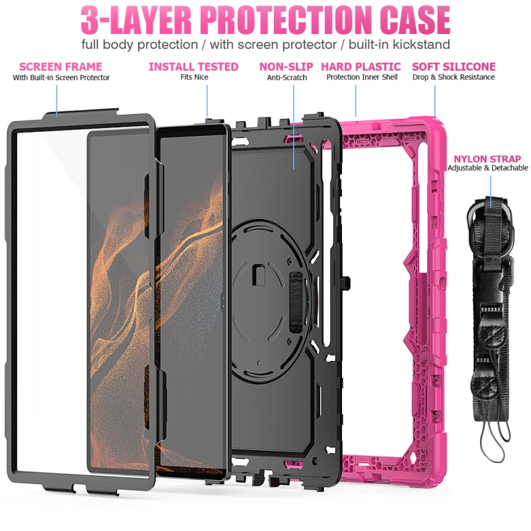 For Samsung Galaxy Tab S8 Ultra 14.6 inch SM-X900 Silicone + PC Tablet Case