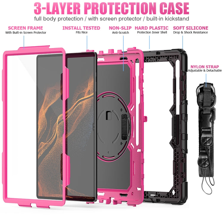 For Samsung Galaxy Tab S8 Ultra 14.6 inch SM-X900 Silicone + PC Tablet Case