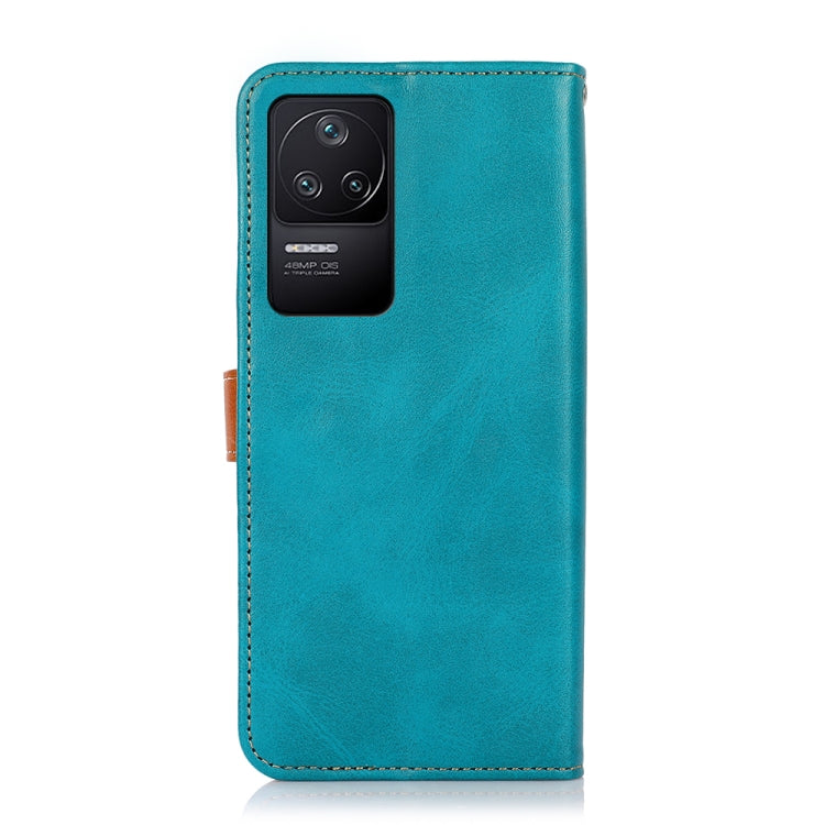 For Xiaomi Redmi K40S KHAZNEH Dual-color Cowhide Texture Flip Leather Phone Case