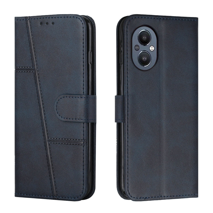 For OPPO A96 5G / Reno7 Z 5G / OnePlus Nord N20 5G Stitching Calf Texture Buckle Leather Phone Case