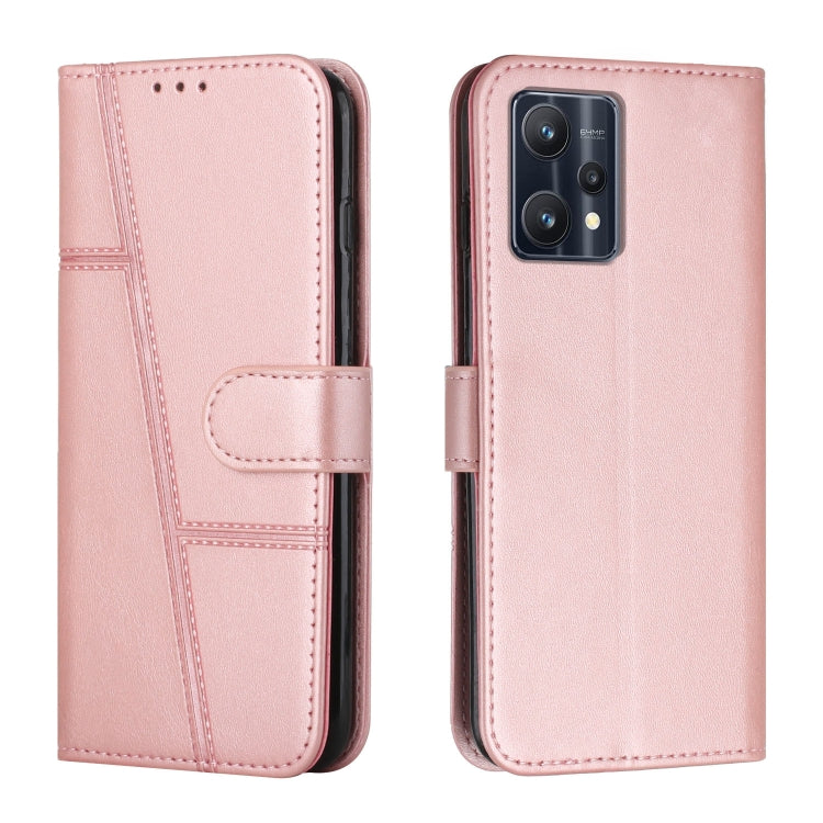 For OPPO Realme 9 Pro+ Stitching Calf Texture Buckle Leather Phone Case