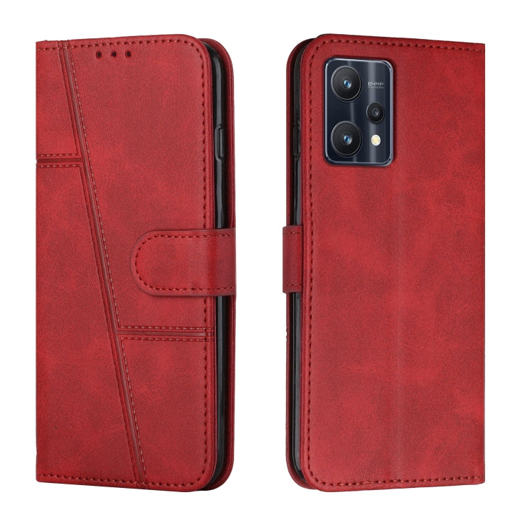 For OPPO Realme 9 Pro / Realme V25 Stitching Calf Texture Buckle Leather Phone Case