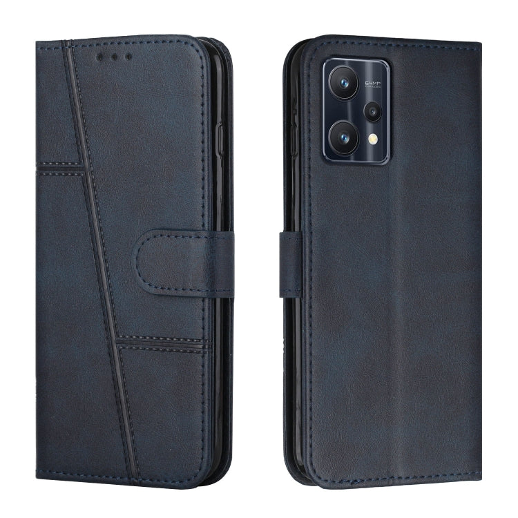 For OPPO Realme 9 Pro / Realme V25 Stitching Calf Texture Buckle Leather Phone Case