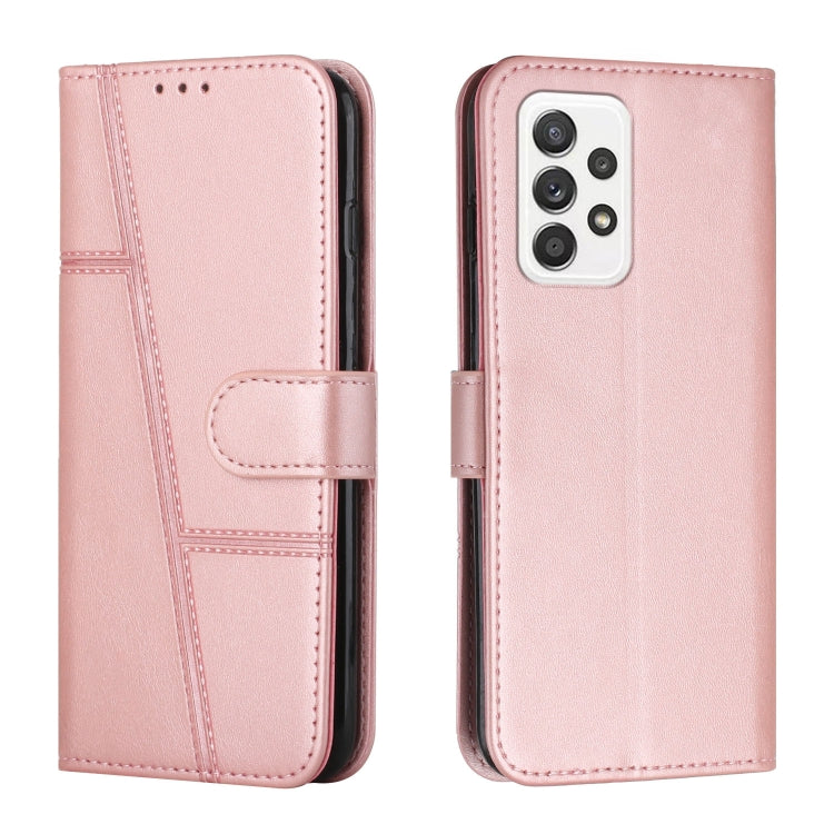 For Samsung Galaxy A23 Stitching Calf Texture Buckle Leather Phone Case