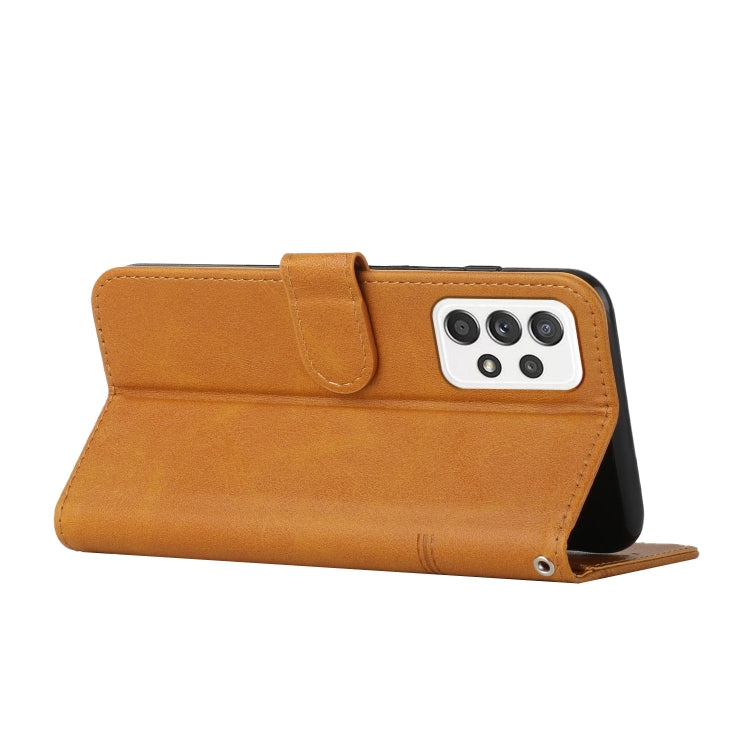 For Samsung Galaxy A23 Stitching Calf Texture Buckle Leather Phone Case