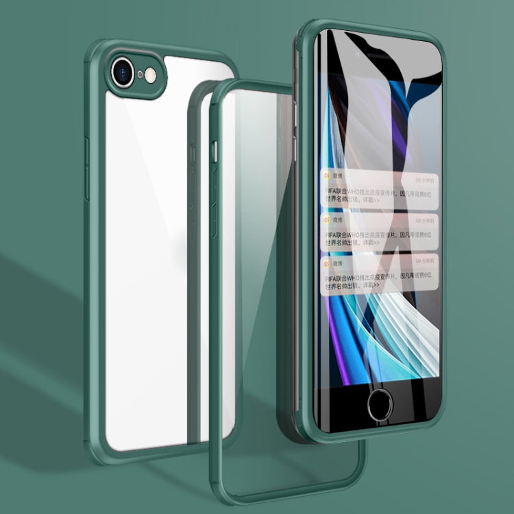 For iPhone SE 2022 / SE 2020 / 8 / 7 Double-sided Glass TPU Phone Case