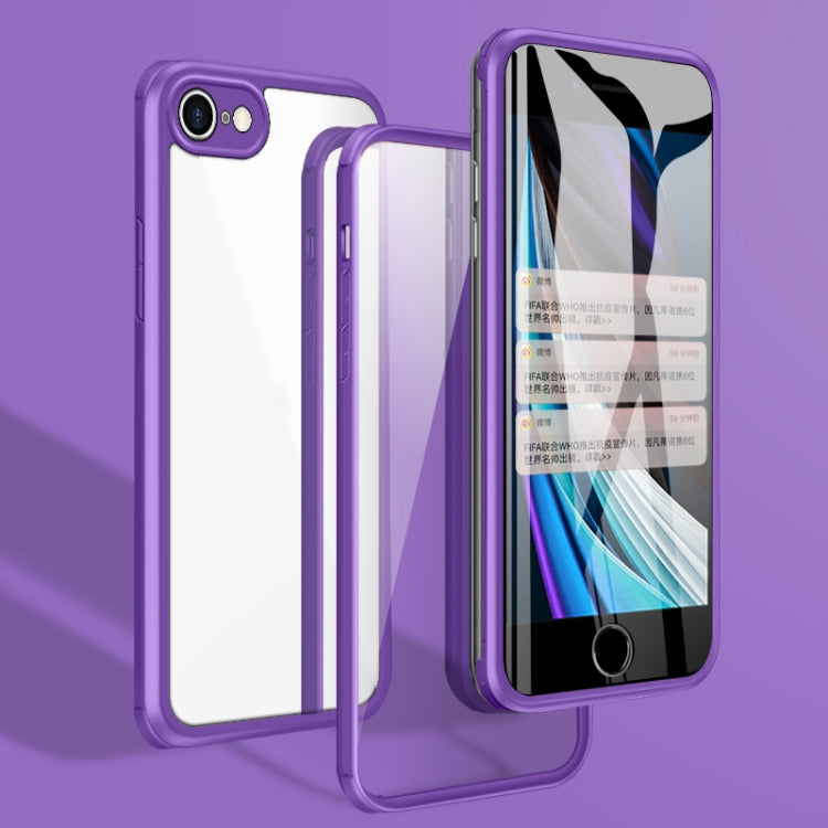For iPhone SE 2022 / SE 2020 / 8 / 7 Double-sided Glass TPU Phone Case