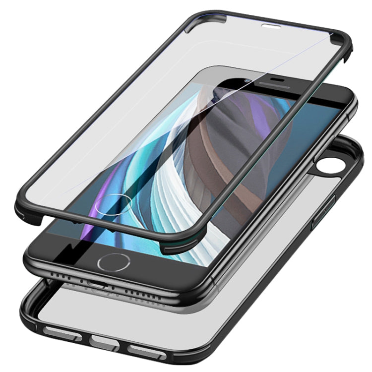 For iPhone SE 2022 / SE 2020 / 8 / 7 Double-sided Glass TPU Phone Case
