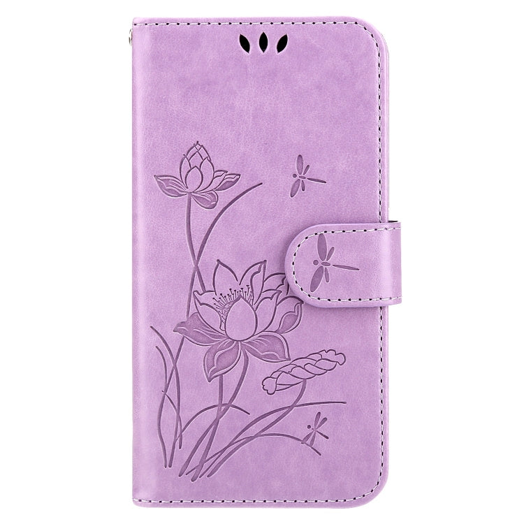For iPhone SE 2022 / SE 2020 / 8 / 7 Lotus Embossed Leather Phone Case