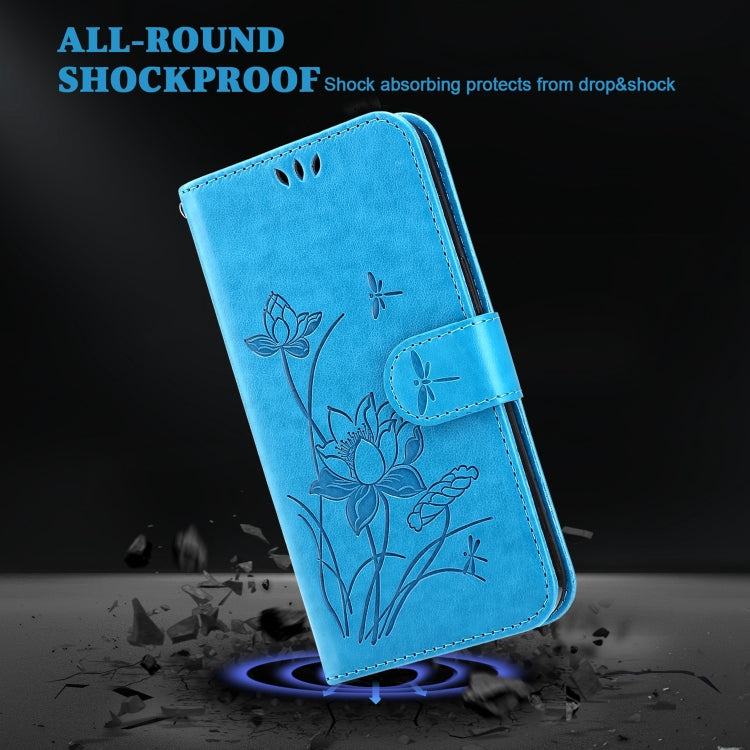 For iPhone X / XS Lotus Embossed Leather Phone Case