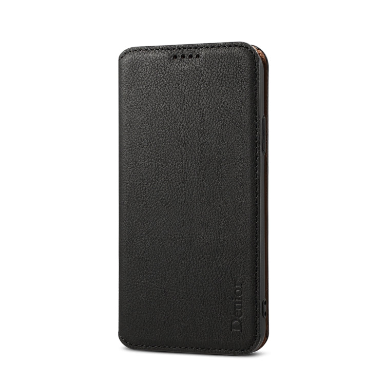 For iPhone XR Denior V4 Luxury Car Cowhide Horizontal Flip Leather Case with Holder & Card Slots & Wallet