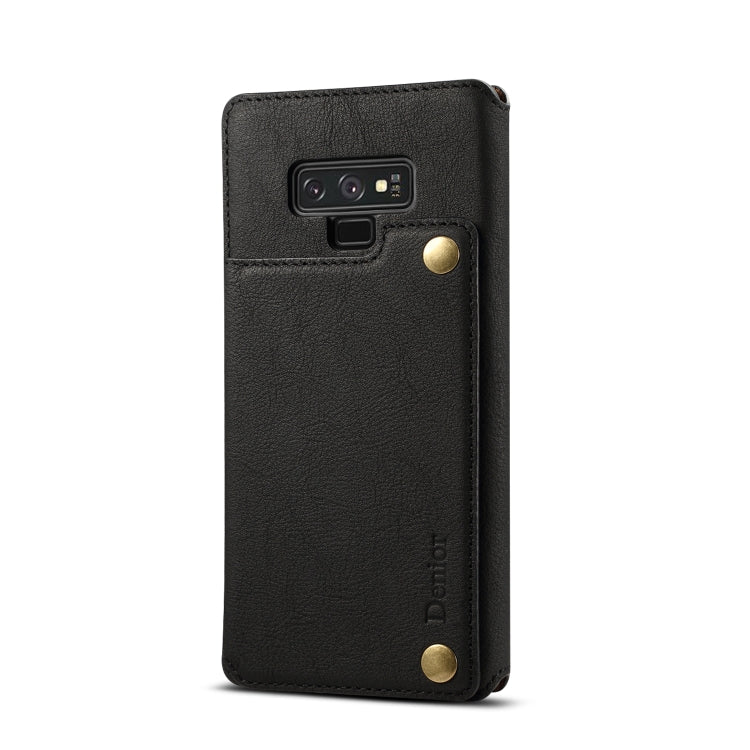 For Galaxy Note9 Denior V4 Luxury Car Cowhide Horizontal Flip Leather Case with Holder & Card Slots & Wallet