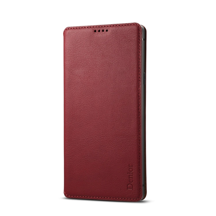 For Galaxy Note9 Denior V4 Luxury Car Cowhide Horizontal Flip Leather Case with Holder & Card Slots & Wallet