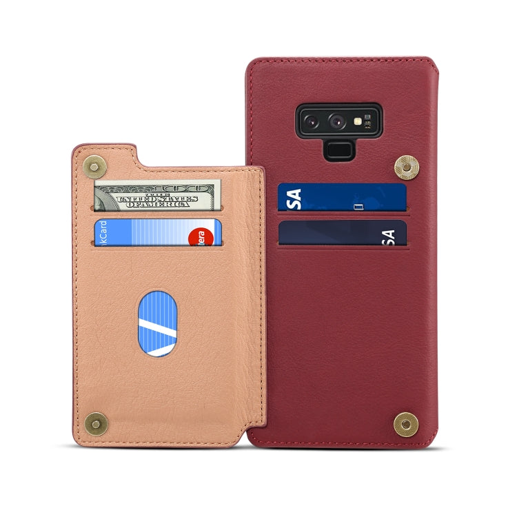 For Galaxy Note9 Denior V4 Luxury Car Cowhide Horizontal Flip Leather Case with Holder & Card Slots & Wallet