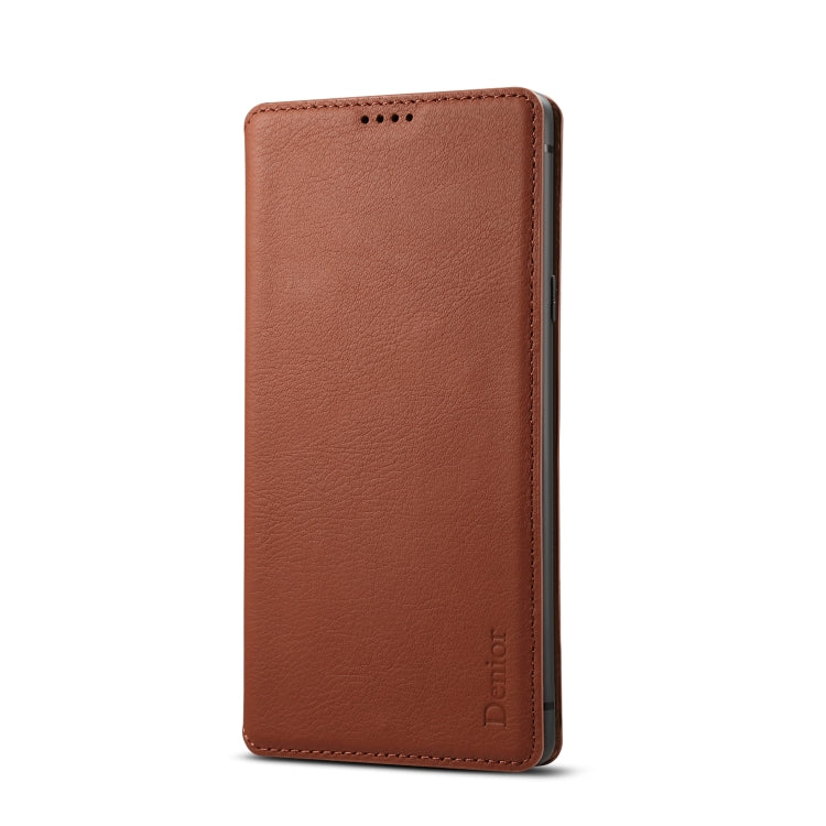 For Galaxy Note9 Denior V4 Luxury Car Cowhide Horizontal Flip Leather Case with Holder & Card Slots & Wallet