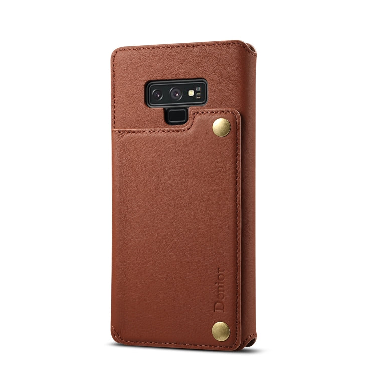 For Galaxy Note9 Denior V4 Luxury Car Cowhide Horizontal Flip Leather Case with Holder & Card Slots & Wallet